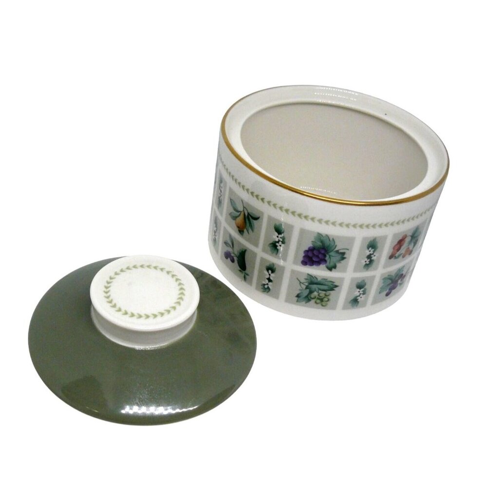 Royal Doulton Tapestry English Fine China Sugar Bowl w Lid Fruit Floral Vintage
